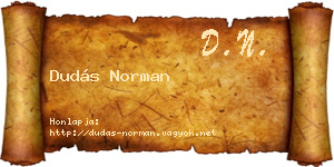 Dudás Norman névjegykártya